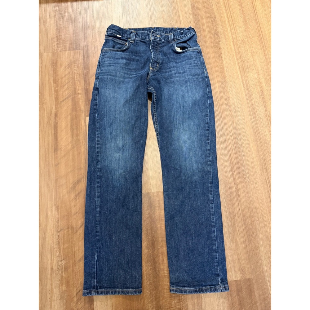 Carhartt FR Jeans Mens 30x32 Blue Flame Resistant Straight Leg 105079-MDO